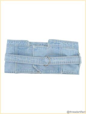 Denim Corset Belt Women's Peplum Waist Cincher for Dress Under Bustiers